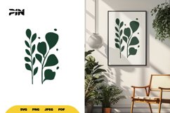 Leaves Wall print SVG - Leaves Wall print Clipart - Cut File Product Image 1