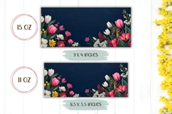 Flowers Mug Wrap, Wildflowers Mug Sublimation Product Image 2