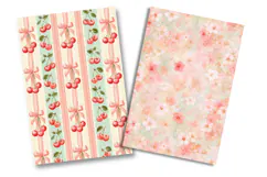 Cherry Blossom Junk Journal Pages Product Image 2