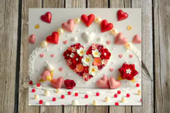 Love Hearts | 4 Skinny tumbler sublimation designs P Product Image 2