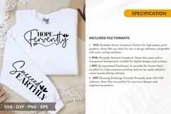Hope Fervently SVG - Positivity Sleeve T shirt Design Product Image 2