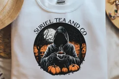 Vintage Halloween, Suriel tea and co Clipart PNG Product Image 2