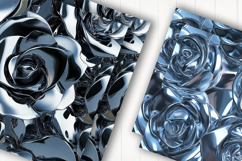 3d rose metallic digital paper Product Image 2