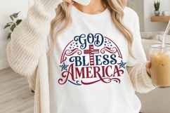God Bless America Svg, USA Anniversary Svg, 4th Of July Svg. Product Image 3