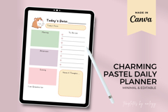 Charming Pastel Daily Planner Printable PDF Planner, Cute Product Image 2