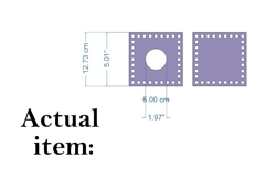 Digital download base for tissue box square laser cut 5 inch Product Image 2