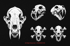 10 Bundle Dark Art Death Bone Skull Head Animal Beast Fang Product Image 3