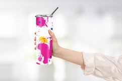 Colorful abstract splashes tumbler wrap sublimation design Product Image 2