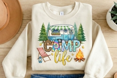 Camp Life PNG - Retro Camper Sublimation - Leopard Print Product Image 2