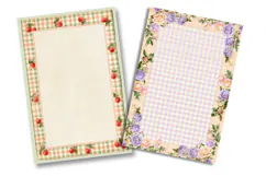Vintage Floral Gingham Junk Journal Pages Product Image 2
