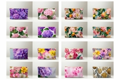 Cute Flowers Cosmetic Bag Bundle, Floral Cosmetic Bag Print Product Image 2
