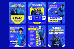 Blue Yellow Football Sport Social Media Instagram Carousel Product Image 2