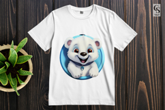 Cute Polar Bear Clipart Sublimation PNG Product Image 2