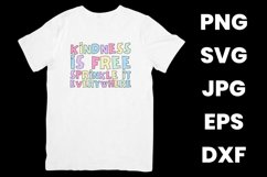 Colorful Kindness Is Free Sprinkle It Everywhere Funny SVG Product Image 2