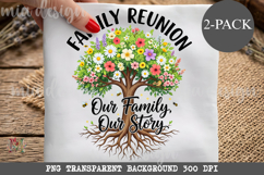 Family Reunion PNG, Wildflower Tree of Life Sublimation Product Image 1