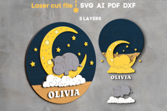 Baby Name Sign Bundle SVG laser cut files for Glowforge Product Image 2