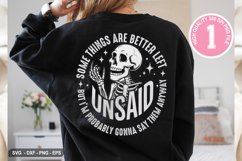Some Things Are Better Left Unsaid - Skeleton SVG Design Product Image 1