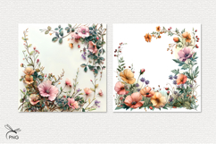 Floral digital paper, background clipart Product Image 2