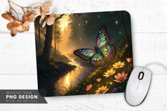 Enchanting Butterfly Garden Mouse Pad PNG Design Product Image 1