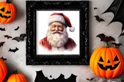 Watercolor Santa Claus Sublimation Clipart, Santa PNG Product Image 2