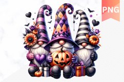 Halloween gnome clipart, Halloween sublimation clipart set Product Image 3