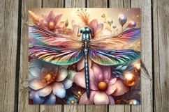 Dragonfly | 4 watercolor skinny tumbler Sublimation designs Product Image 2