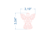 Christmas Ornament Angel SVG laser cut file for Glowforge Product Image 2