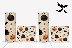 Cartoon Halloween Bats Tumbler, Halloween Tumbler Design Product Image 2