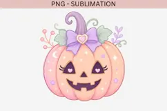 Pastel Halloween Pumpkin PNG | Cute Jack O Lantern Clipart Product Image 2