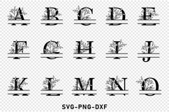 Leaves Monogram Alphabet Split Letters SVG Laser Cut Files Product Image 2