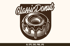 Classic Donut Logo Vector Design Product Image 3