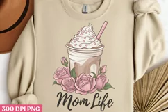 Mom Life PNG, Mom Coffee Sublimation PNG Product Image 3