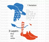 Cowboy boots svg, Cowboy hat printart American flag svg, png Product Image 3