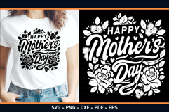 Happy mothers day with floral flowers SVG Product Image 2