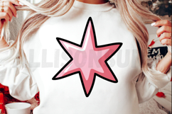 Pink Star Icon Cartoon Style Clip Art For Decoration Product Image 2