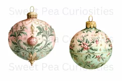 Christmas, Ornaments, Ephemera, PNG, watercolor, Clipart Product Image 2