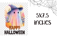 Glitter Halloween Ghost Towel, Cartoon Halloween Towel Print Product Image 2