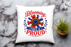 Freedom Blooms Patriotic Floral PNG Product Image 2