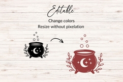 Hand Drawn Witch Cauldron SVG for Halloween Product Image 2