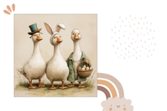 Easter Goose Pillow Case Design, Easter Eggs Pillow Print Product Image 2