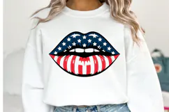 USA Lips Svg Design | Svg Cut Files | Shirt Svg Product Image 2