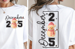 December 25 PNG, Distressed Varsity Christmas PNG, Christmas Product Image 2