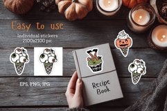 Cartoon Character Halloween Stickers EPS, PNG, JPG Product Image 2