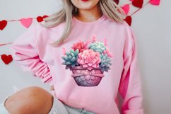Pink Valentine Succulent Pot Clipart Product Image 2