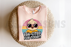 Cartoon Chick Wearing Sunglasses Egg Cited For Today Product Image 2