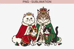 Cute Christmas cats png design for T-shirts Product Image 4