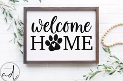 Welcome Home svg | Dog Sign svg | Paw Print svg Product Image 2