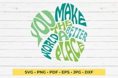 You Make the World a Better Place | Leaf Word Art Product Image 3