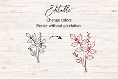 December Birth Flower Bouquet SVG - Holly Product Image 2