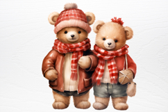 Christmas Teddy Bear Sublimation Clipart PNG Product Image 2